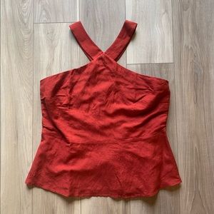 Ann Taylor red blouse